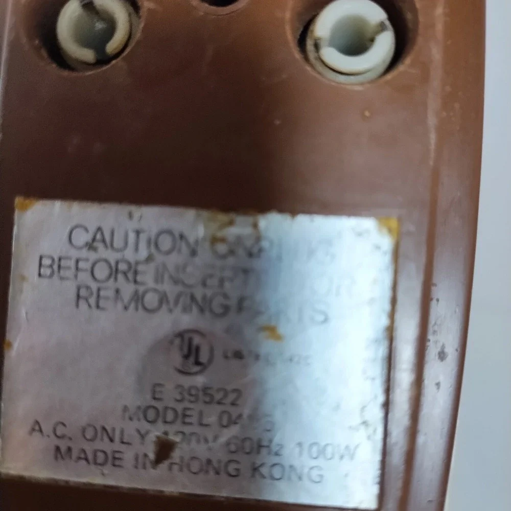 Vintage Robeson  Hand‎ Portable Mixer 3 Speeds Brown & Almond Tested And Working